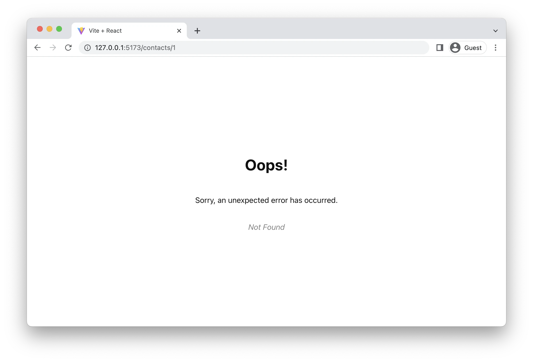 new error page, but still ugly